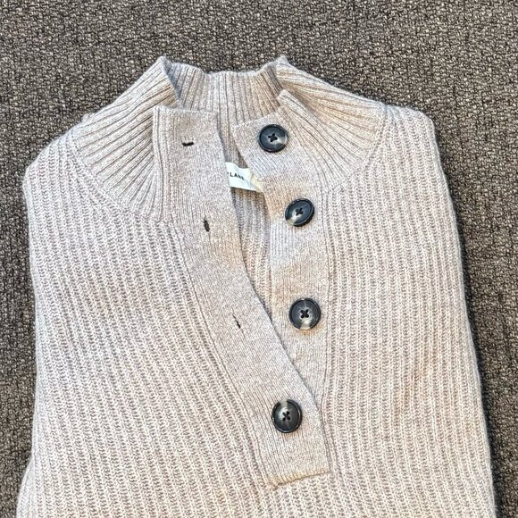 Everlane The Cocoon Henly Wool-Cashmere Blend Size M - Picture 3 of 4